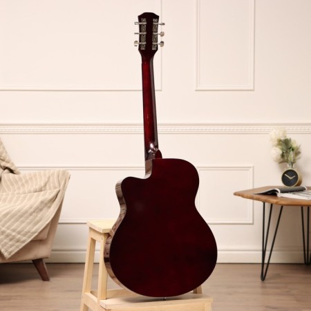 Acoustic guitar Music Life QD-H40Q-HW, Red-4