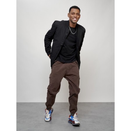 Male bomber, size 54, black color-1