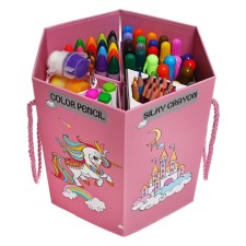 Drawing set, with coloring, pink