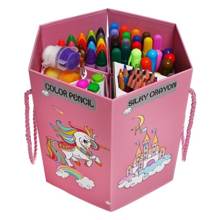 Drawing set, with coloring, pink