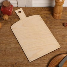 The board is cut and serving double -sided, cylinder, with a pen, 32 × 18 × 0.6 cm