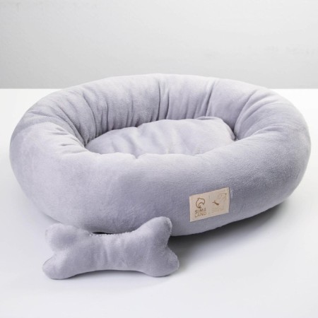 A bed with a bone, 45x35x11 cm, gray-1