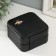 Casket Textiles for jewelry "Portfire with decoration" Black 10x10x6 cm