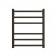 Electric towel "Dvin" L Plaza Neo, 600x500 mm, dimmer, black matte