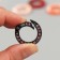 Carabine metal, plastic "Ring with rhinestones" MIX 2.5x2.5 cm