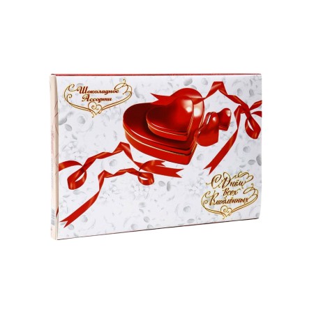 Design # 1 "Happy Lovers Day!" / "Chocolate Assorted" 200g. No. 4 / Penal