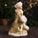 Snow Maiden "In a clutch with fur bombs" 43 cm, golden-white