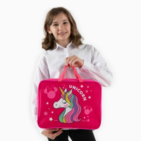 Folder with A4 handles, 35x10x27 cm, Minnie Mouse and unicorn-3