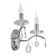 BRA ECONOMENT EKARINA 2x60W E14, chrome 33x24x23 cm