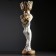 Figure "Girl Standing Kashpo on the head is medium" White-Bronza, 1.5 l / 19x80x19cm