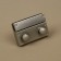 Bag's fastener, 4 × 2.8 cm, pearl silver color