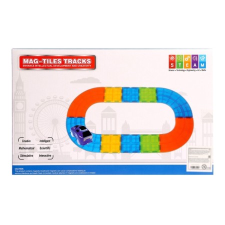 Magnetic designer "Magic track", the machine drives from batteries, 19 parts-6