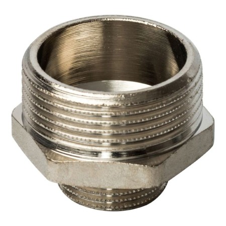 Nipple of the transition stout SFT-0004-011434, 1 1/4 "x 3/4", external thread, nickel. brass-1