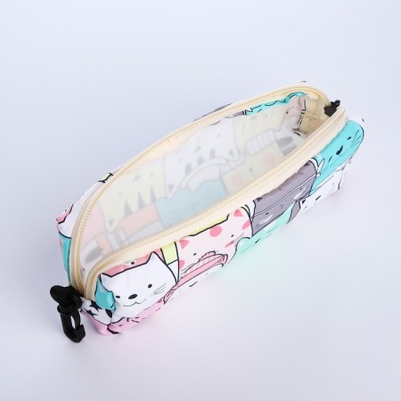 School backpack from textiles on a zipper, 3 pockets, pencil case, color colorful color-9