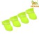 Rubber pijon boots, set 4 pcs., Rr. L (sole 5.7 x 4.5 cm), yellow