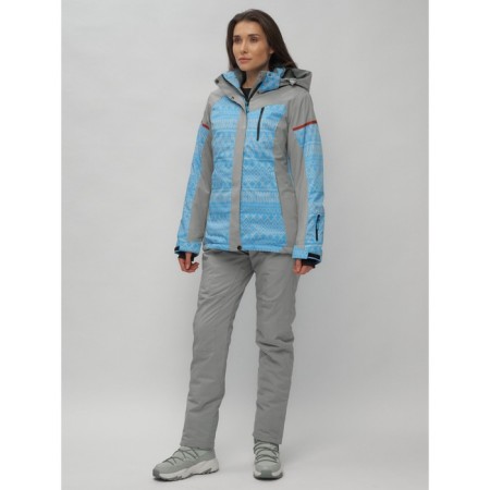 Ski suit female, size 42, blue color-12