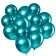 Latex ball 12 "Chrome", metal, set of 5 pcs., Green color