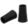 A set of protective caps for tracking sticks, ribbed, 2 pcs., Black color