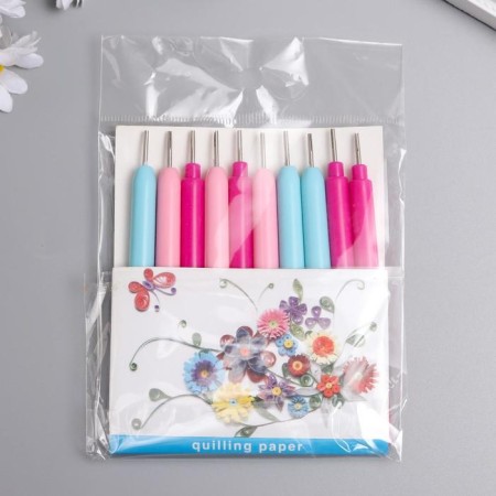 Quilling tool with a plastic handle cut 1 cm length 11 cm, mix-3