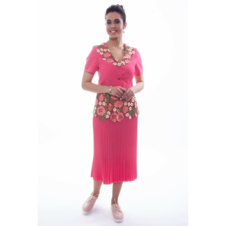 Female jacket, size 42, coral color-5