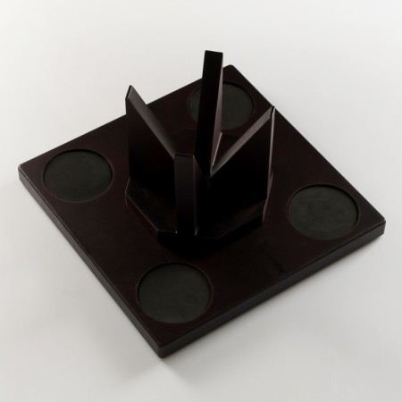 Mini -bar Rubin, on a stand, skeleton - 880 ml, glasses - 200 ml, 13.5 x 23 x 23 cm-3