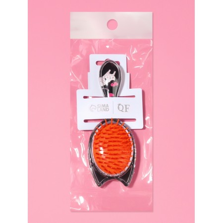 Comb massage No. 33 oval cats shaker 6*16 (± 1) cm black/orange suspension QF-4