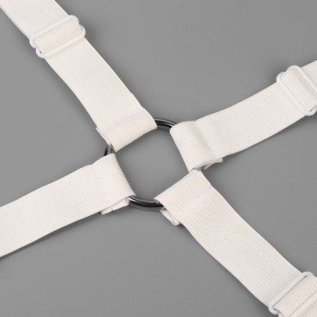 Clamps on the elastic band, with regulators, on 4 angles, 2 × 240 cm, white color-3