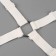 Clamps on the elastic band, with regulators, on 4 angles, 2 × 240 cm, white color