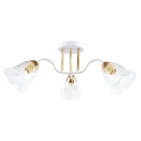 Lamp Ceiling Economy light 12241/3WT+FGD CL, 3x60W, E27, 21x52x52 cm, white color