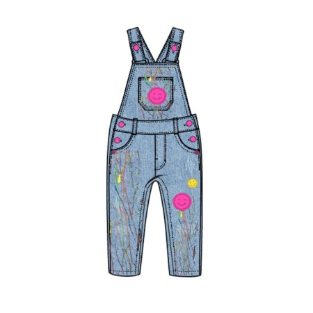Denim jumpsuit for the girl PlayTode, height 80 cm-8