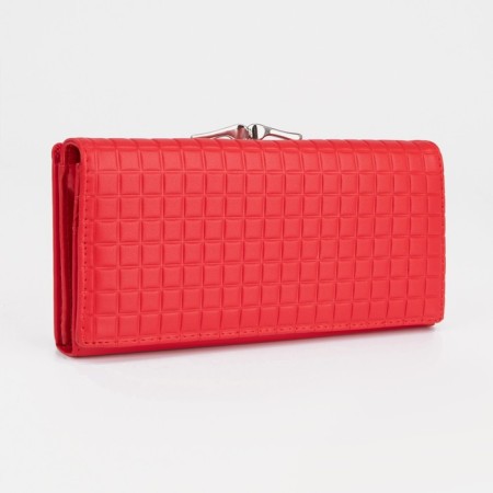 Women's wallet on magnets, red color