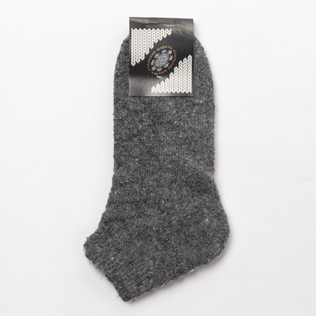 Socks men's woolen shortened color dark gray pattern, size 29-2