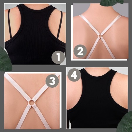 The straps of textile, cross -shaped, 1 cm, beige color-1