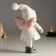 Interior doll "Angel Esa in a white knitted dress, with a hood-cap" 34 cm