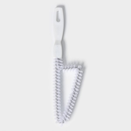 Brush for cleaning dishes and raccoon grilles, triangle, 24 × 6.5x1.5 cm, white color-2