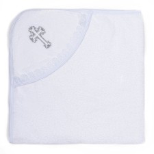 A pole towel for baptism with embroidery, size 100x100 cm, white color K40/1