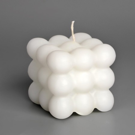 Candle Babb cube, 6x6 cm, white-1