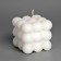 Candle Babb cube, 6x6 cm, white