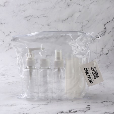 Storage set, in a case, 4 objects, white/transparent color-5
