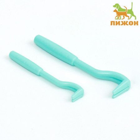 A set of ticks for ticks, 2 sizes, blue