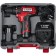 Drill-shurubover bison, battery, 2x1.3 ah, BZP, 0.8-10 mm, 0-350/0-1300 rpm