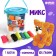 Modeling dough 7 colors, 105 g + 1 mold + lid-form, mix