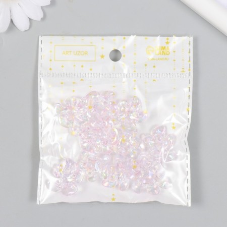 Busina Plastic for creativity "Flower. Stone ice" transparent-lilac 0.6x2.1x2.5 cm-4