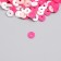 A set of beads made of polymer clay "Astra" 6 mm, 20 g, raspberry-white mix