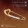 Small miles "Heart", 3.5 cm, white color in gold