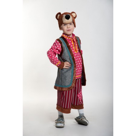 Carnival costume "Mikhail Potapych", hat, shirt with a vest, breeches, height 110-116 cm