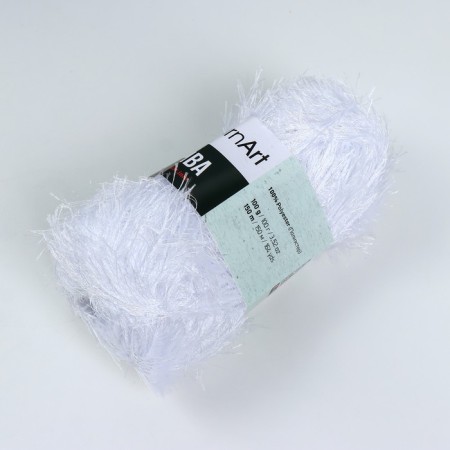 Samba yarn 100% polyester 150m/100g (501 bright white)-1
