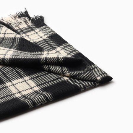 Women's scarf, black color, size 75x75 cm-1