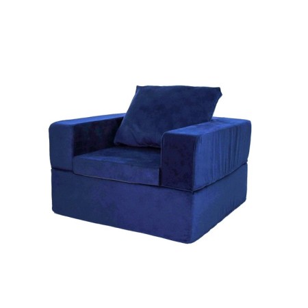 A craft armchair with a banquet "Porter", size 100x100x90 cm, velor, cobalt-5