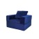 A craft armchair with a banquet "Porter", size 100x100x90 cm, velor, cobalt